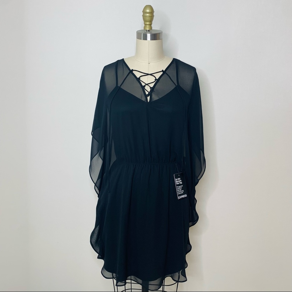 NWT Express Butterfly Sleeve Dress